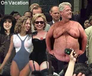 Celebrity Picture Clintons On Vacation